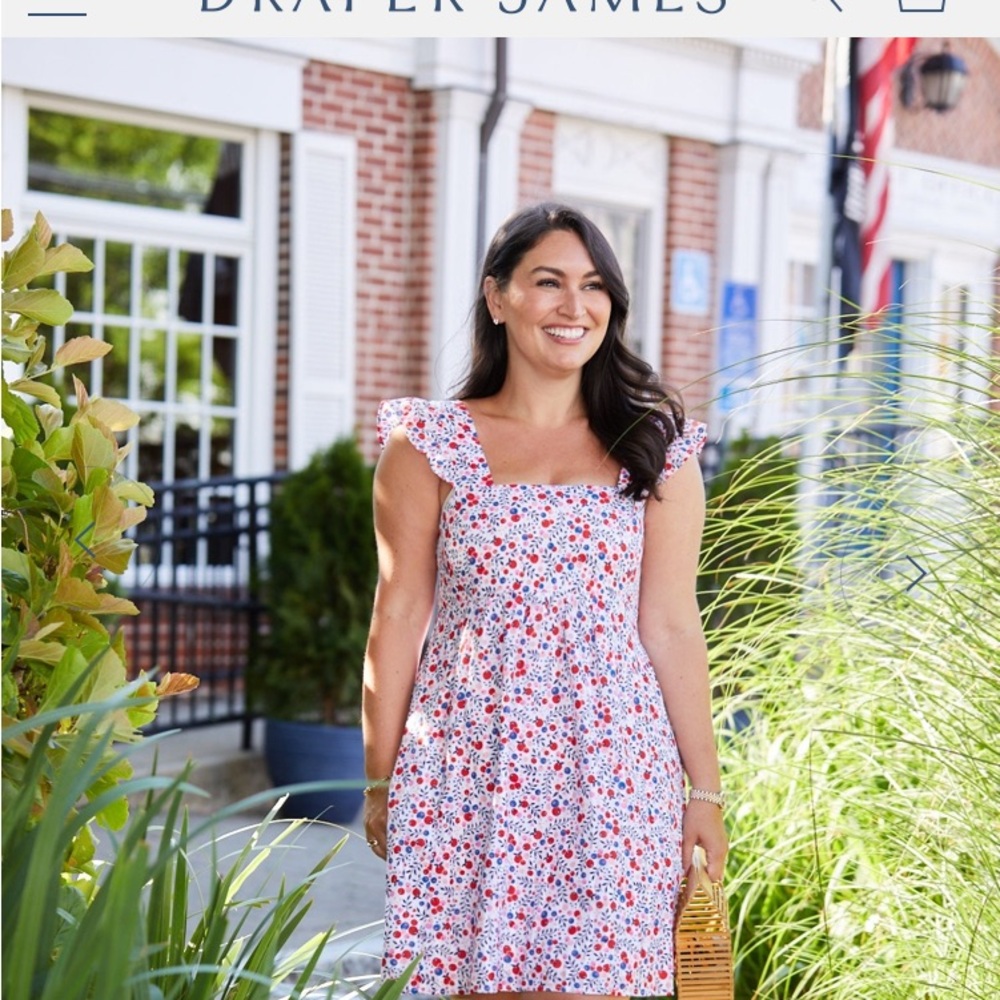 Draper James - Maddie Babydoll Dress in Berry Print NWT